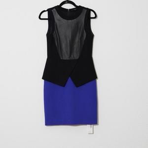 Tibi New York Blue and Black Work Dress - Size 2 - Real Real Certification